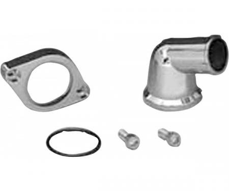 Camaro Chrome Thermostat Housing, 15?, Swivel, 1967-1986