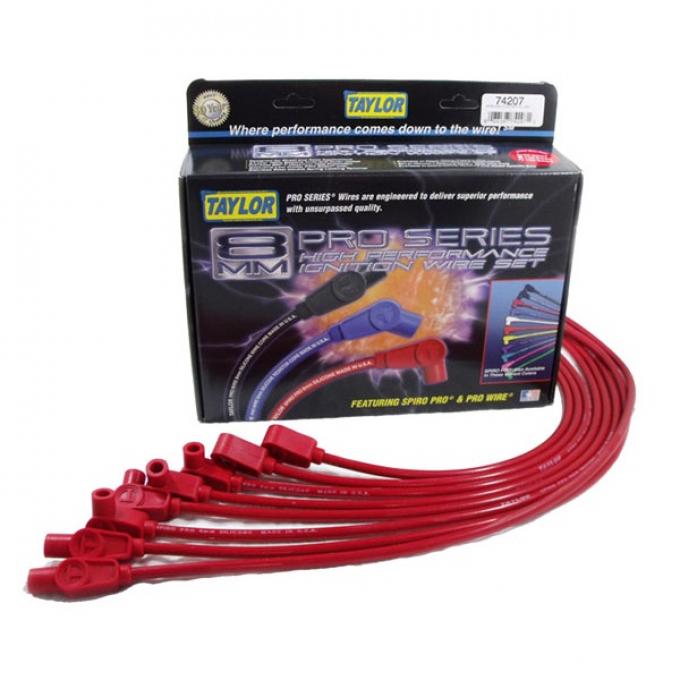 Camaro Taylor Plug Wires, Spiro-Pro Custom, Red, V8, 1983-1986