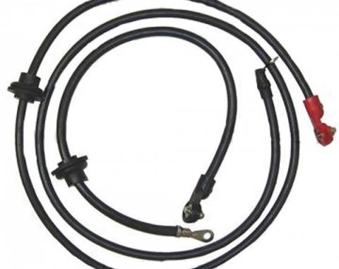 Corvette Battery Cables, Correct with Grommets, 1972-1974