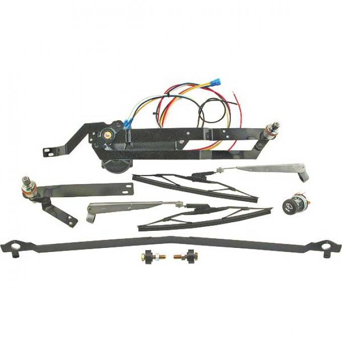 Complete Electric Wiper System - Clean Wipe - 12 Volt - Early 37 Ford Sedan & Ford Coupe