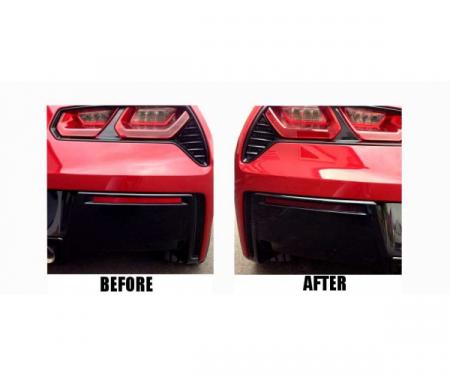 2014-2017 (C7) Corvette Lower Rear Bumper Reflector Blackout Vinyl Covers