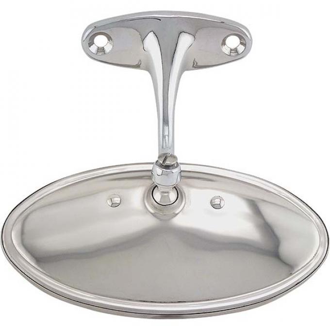 Inside Rear View Mirror - Chrome Arm With Stainless Steel Head - Closed Car - Ford