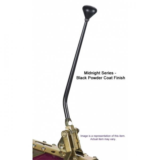 Lokar Shifter for GM TH-400 Automatic Transmission, Single Bend, 6", Midnight Series, Choice of Knobs
