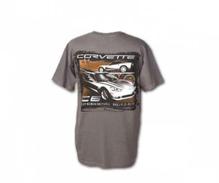 Corvette C6 Speeding Bullet T-Shirt, Charcoal