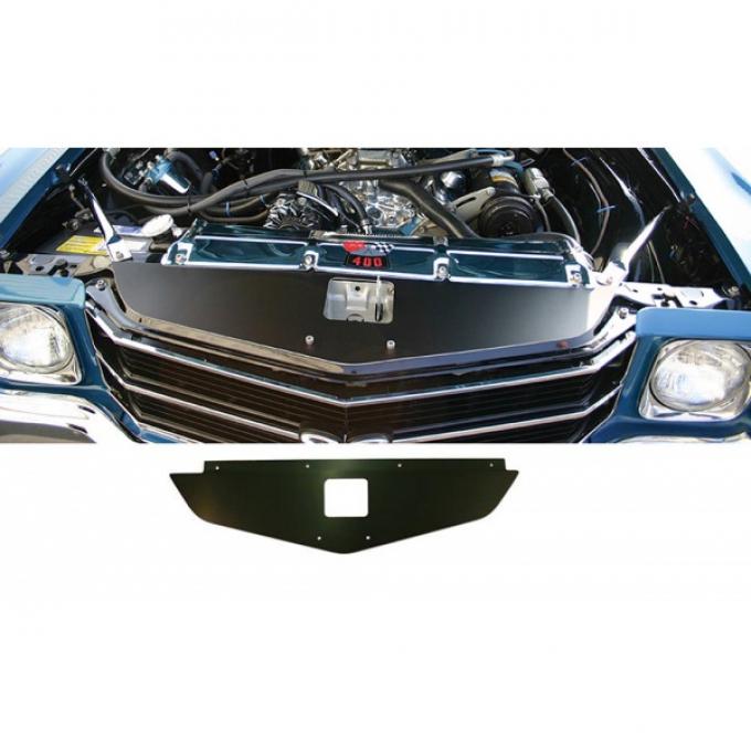 El Camino Core Support Filler Panel, Black Anodized, 1970-1972