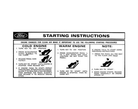 Sun Visor Starting Instructions Sleeve - Falcon