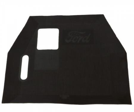 Model T Ford Front Floor Mat - Rubber - Black With Ford Script - For Open Cars