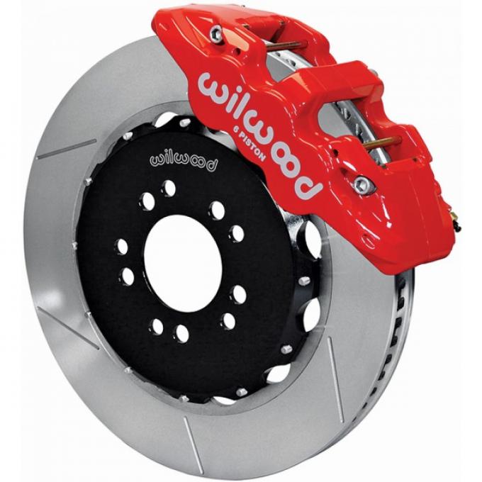 Corvette Stingray Wilwood Aero6 Front Brake Kit, 6-Piston Caliper Slotted Rotors, 2014-2017