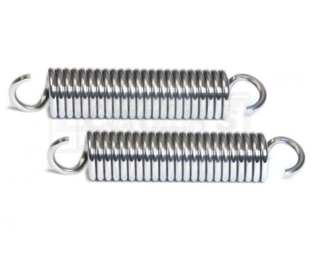 Chevy Hood Hinge Springs, Polished Stainless Steel, 1957