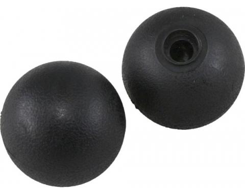 Corvette Seat Track Adjuster Knobs, Black, 1979-1982