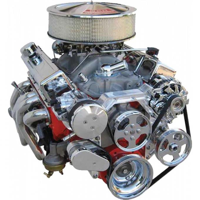 Early Chevy Vintage Air Front Runner Serpentine System, Small Block, With Power Steering Pump, Chrome Pulleys And Machine Finished Brackets, 1949-1954