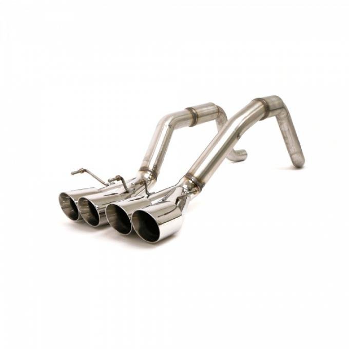 Corvette B&B Triflo Exhaust System, Bullet 3.5" Round Tips, 2005-2008