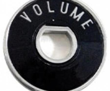 Chevy Radio Volume Chrome Bezel With Plastic Insert, 1955-1956