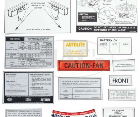 Decal Kit - 1968 Mustang