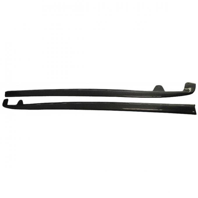 Corvette Carbon Fiber Finish Side Lower Skirts, ZR1 Style, 2005-2013