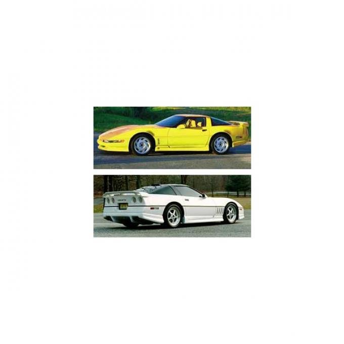 Corvette Side Skirts C4R, With Door Inserts, John GreenwoodDesign, 1991-1996