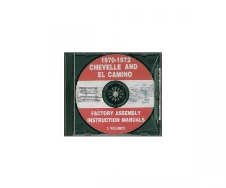 Chevelle Factory Assembly Manual, PDF CD-ROM, 1970-1972