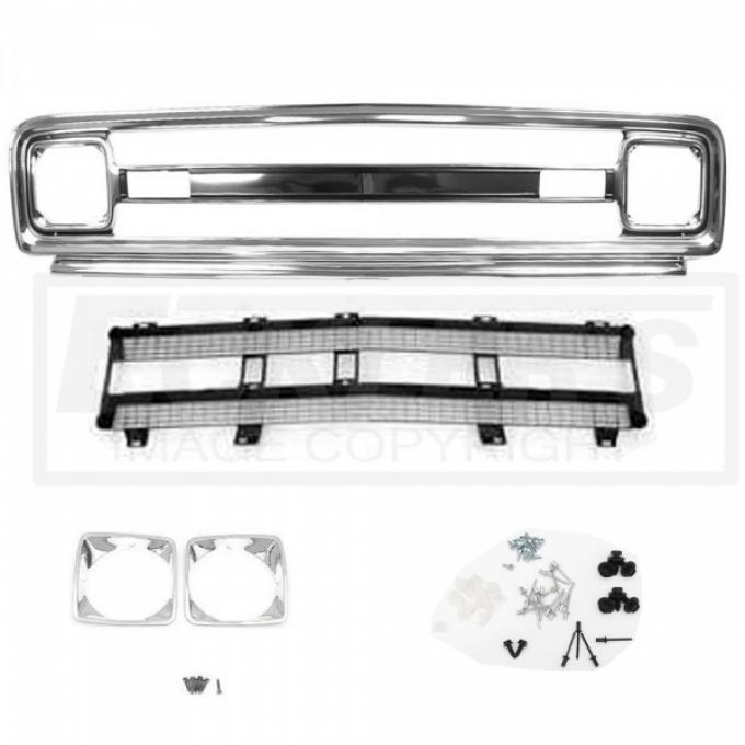 Chevy Truck Front Grille Kit, With Black Insert, Good Quality, 1969-1970