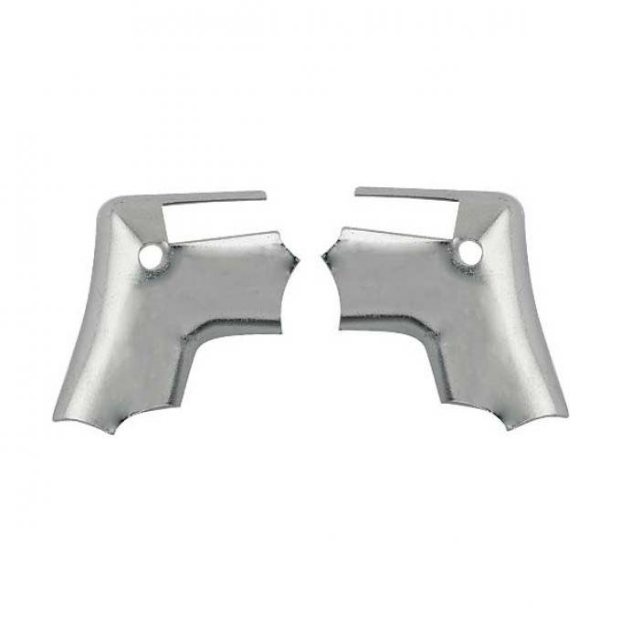 Model A Ford Drip Rail Tips - Front - Nickel Plated - Coupe& Tudor