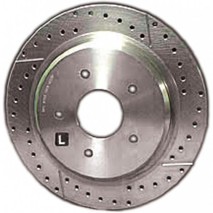 Corvette Brake Rotor, Left, Rear, High Performance, 1997-2004