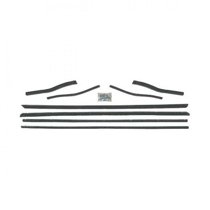 Ford Mustang Belt Weatherstrip Kit - 8 Pieces - Inner & Outer - Coupe & Convertible - Door Windows & Rear Quarters