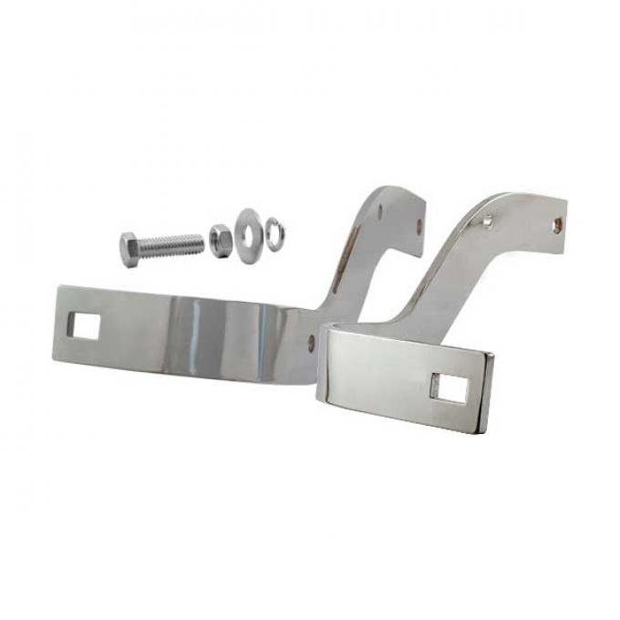 Ford Pickup Truck Rear Bumper Arms - Chrome Plated - Set Of4 - Stepside Bed