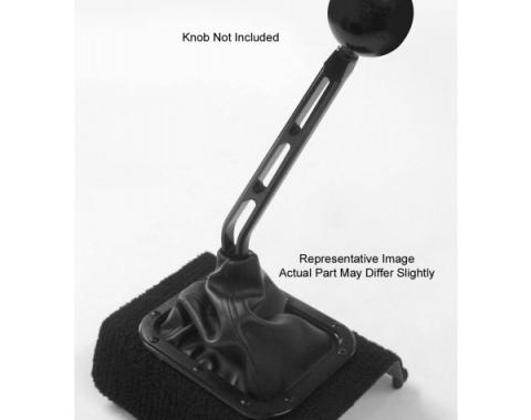 Shifter Lever, Windowed, Single Bend, Midnight Series, Black Billet Aluminum, Tremec T5, T45, T56  Manual Transmission, Lokar Midnight Series