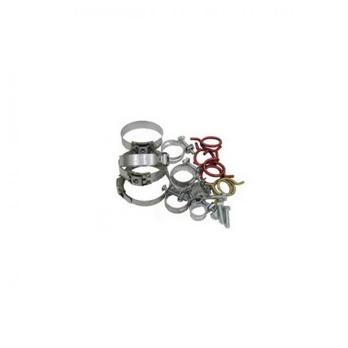 Corvette Radiator/Heater Hose Clamp Kit, With 327ci High Performance & Without Air Conditioning, 1963-1967