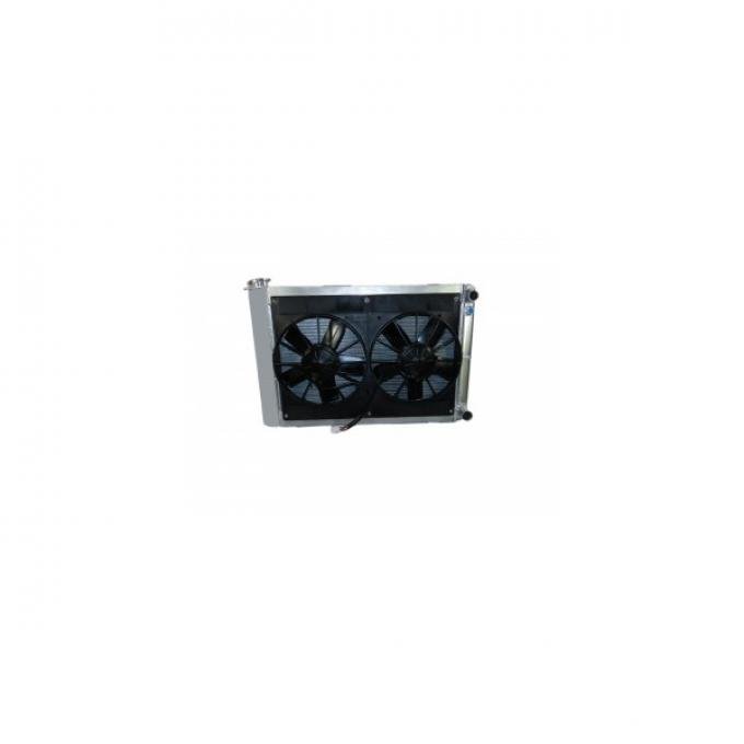 Firebird Radiator Module 2 Pass LS Engine With Spal Dual 11'' Fans, With Plate Engine And Transmission Cooler 1967-1969