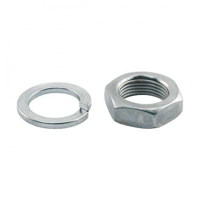 Ford Pickup Truck Alternator Nut & Lock Washer - Correct Zinc Finish