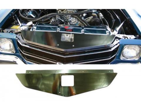 Chevelle Core Support Filler Panel, Polished Aluminum, 1970-1972
