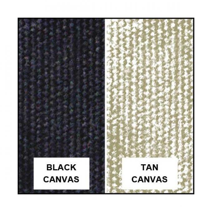 Convertible Luxury Canvas Top, Black or Tan, 1958-1966