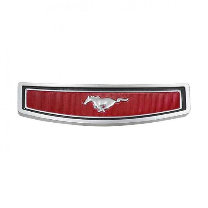 Daniel Carpenter Ford Mustang Horn Button Emblem - For 2 Spoke Steering Wheel - Silver With Red Background C9ZZ-3649-S