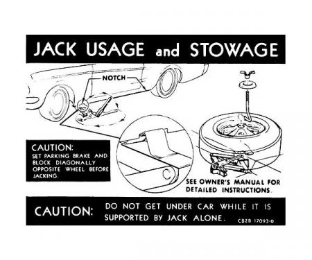 Ford Mustang Decal - Jack Instruction - Styled Wheels