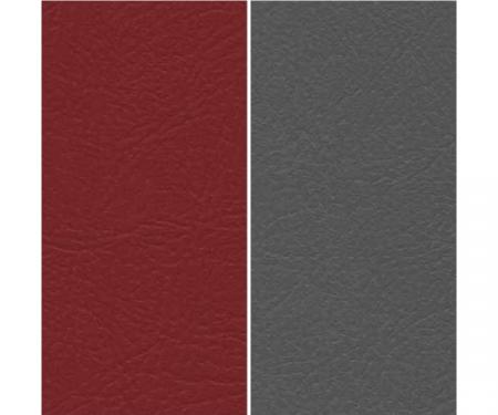 Ford Pickup Truck Seat Cover Set - Original Style Vinyl - Custom Cab - Dark Red & Dark Gray Two-Tone