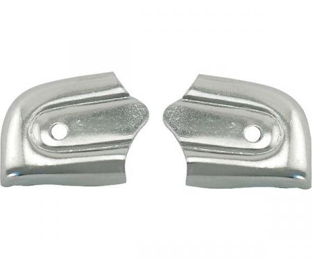 Model A Ford Drip Rail Tips - Front - Nickel Plated - Sport& Business Coupe