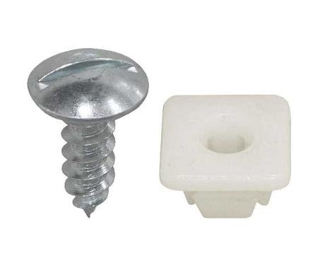 Ford Thunderbird Rear License Plate Holder Screw & Nut Set, 1964-66