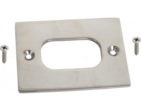 Emergency Brake Boot Trim Plate - Stainless Steel - Ford