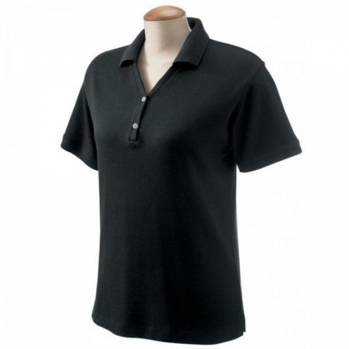 Corvette C3 1973-1976 Women's Custom Embroidered Pima Cotton Polo, Black, S-4X