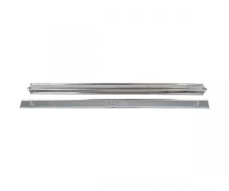 Windshield Division Bar - Stainless Steel - With Inner Backing Plate - Ford