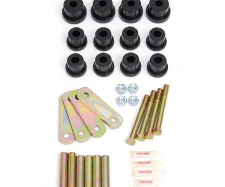 Camaro Rear Spring Eye & Shackle Polyurethane Bushing Kit, Heavy Duty, For Multi-Leaf Springs, 1970-1981