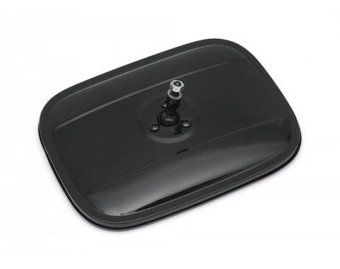 Chevy Truck Outside Door Mirror, Rectangular, Black Painted, 1955-1972