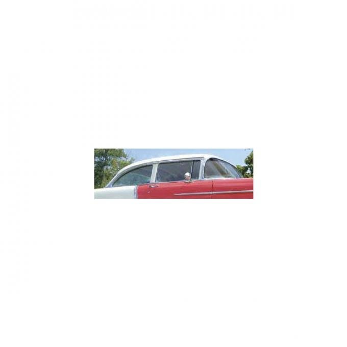 Chevy Door Glass, Installed In Lower Channel, Clear, 2-DoorSedan & Wagon, Right, 1955-1957