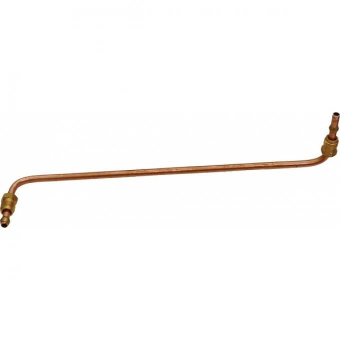 Fuel Pump To Carb Gas Line - Copper Plated Steel - Ford Late 32-33 V8