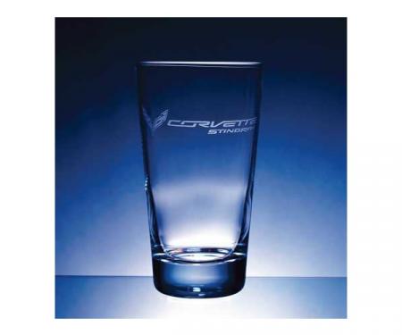 Corvette Crystal Allegro Beverage 16.25 Ounce Glass Set Of Four by Luigi Bormioli - C7 Corvette Designs | Corvette Crystal Allegro Beverage 16.25 Ounce Glass Set of Four by Luigi Bormioli, Ray With Corvette Stingray - C7 Corvette Design