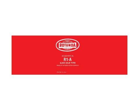 Rotunda Oil Filter Decal - Red - Mercury