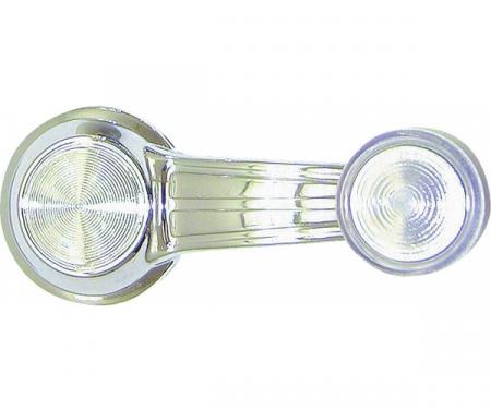 Camaro Inside Door Window Handle, With Clear Knob & Standard Interior, 1967-1981
