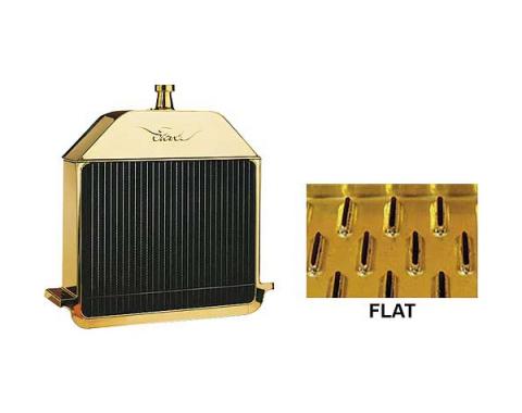 Model T Ford Radiator - Brass - Winged Ford Script - Flat Tube Type