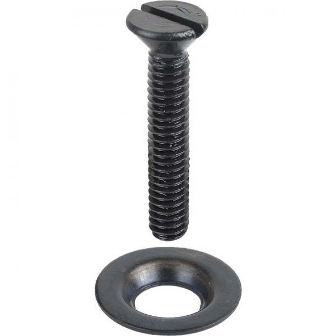 Model A Ford Floorboard Bolt & Washer Set - Center & Rear -Authentic Black Oxide Finish - 32 Pieces - Tudor Sedan