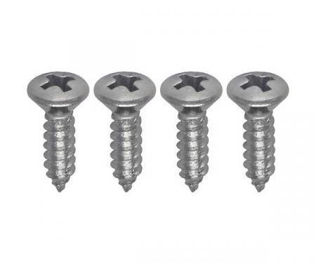 Ford Thunderbird Console Ashtray Screw Set, 4 Oval-Head Phillips Screws, 1961-63